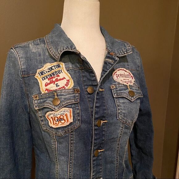 2.1 Blue Jean Jacket Girls Size Large - Picture 4 of 15